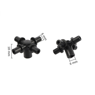 3 Bộ chia ống tưới vườn Hệ thống kết nối vòi phun 4 chiều 6mm