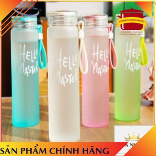 Bình Thủy Tinh Dây Xách Hello Master 450ml hàng đẹp