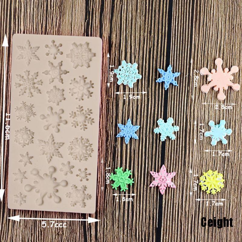 Khuôn Làm Bánh Chất Liệu Silicone Hình Bông Tuyết Giáng Sinh