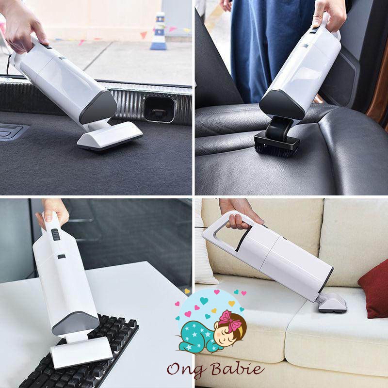 MÁY HÚT BỤI MINI CẦM TAY AIKESI  4000Pa TẶNG KÈM 4 ĐẦU HÚT THÔNG MINH ONGBABIE.SHOP