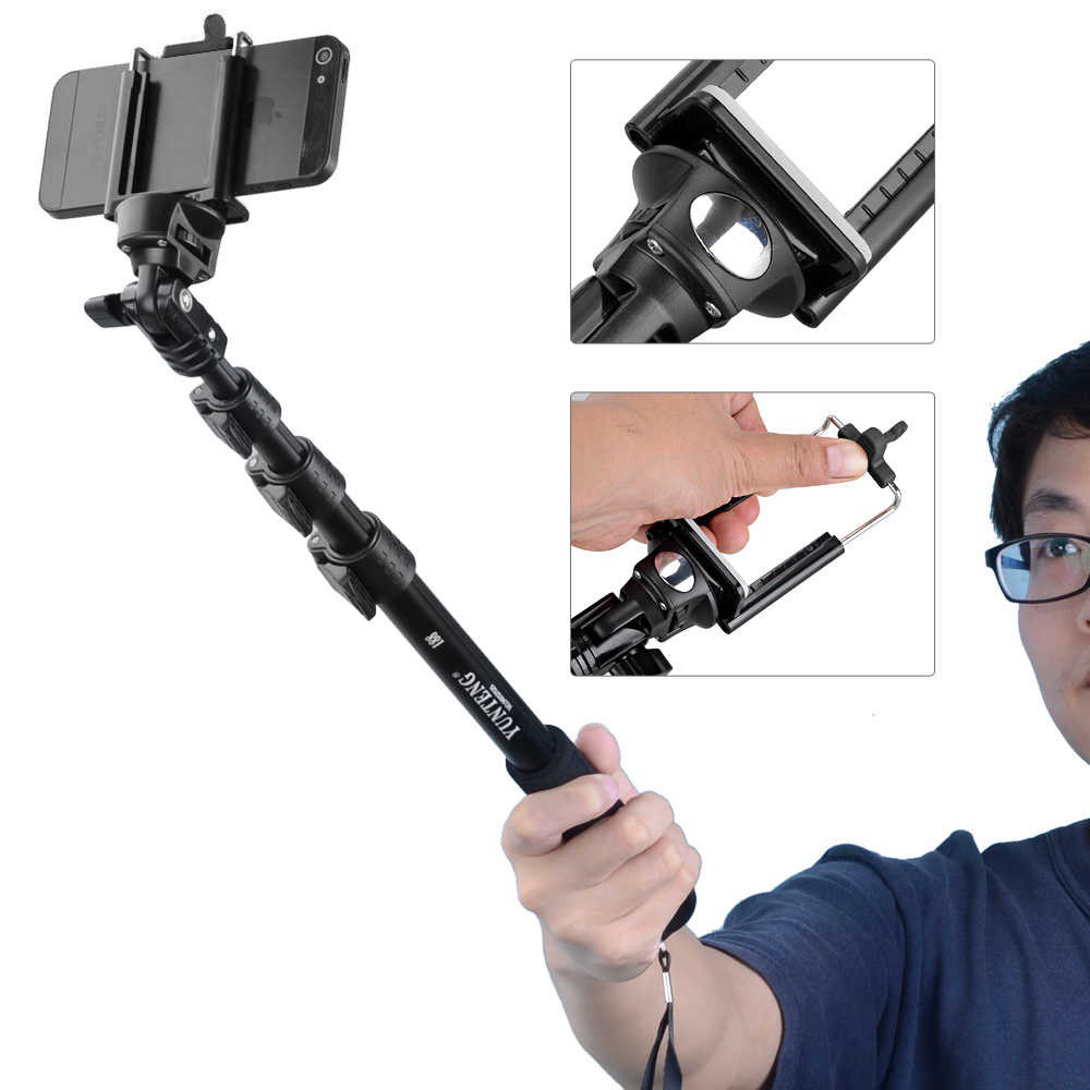 Gậy tự sướng/ Chân monopod Yunteng 188, dùng cho điện thoại, máy ảnh, máy quay