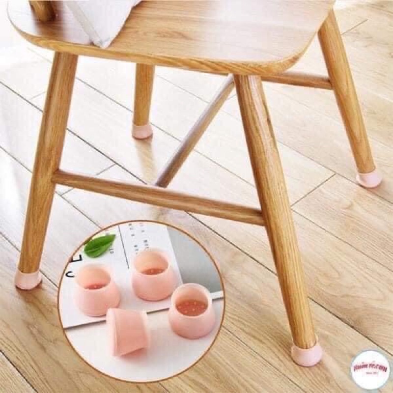 4 Miếng silicon bọc chân ghế, silicon bọc chân bàn ghế