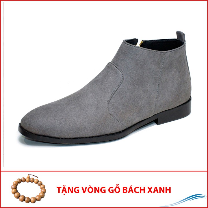 Giày Cao Cổ Nam AROTI Dáng Chealsea Boot Chất Đẹp Cao Cấp,Đế Khâu Siêu Bền, Tăng Chiều Cao 3cm  Đủ size  CB521-BUX(GB