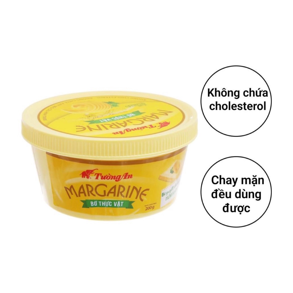 Bơ Thực Vật Margarine Tường An Giàu Omega Và vitamin A, D, E (Hũ 80g)