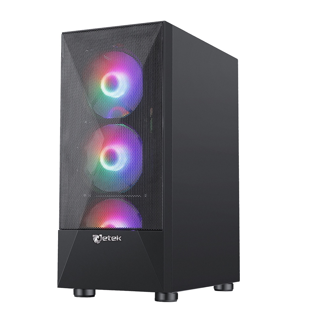 Vỏ case JETEK R3 BLACK (TẶNG KÈM 3 FAN RGB)