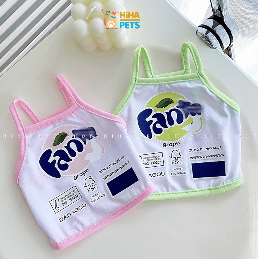 Áo Thun Ba Lỗ Cho Chó Mèo Vải Cotton Mát Mẻ Quần Áo Thú Cưng Mùa Hè Dễ Thương Hihapet.