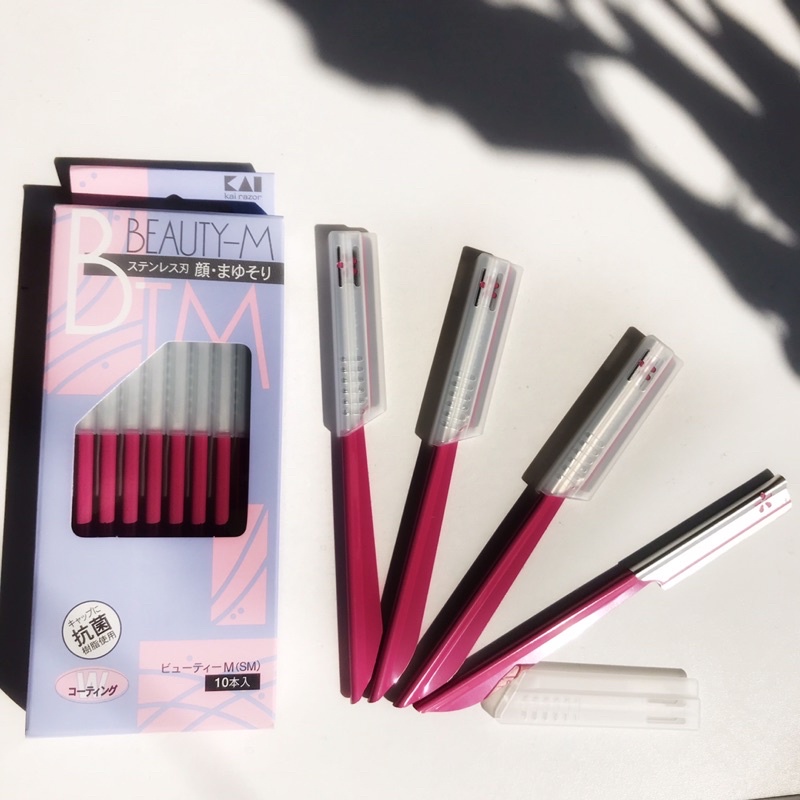Dao Cạo Lông Mặt, Mày Kai Beauty-M Razor Lưỡi Dao Trơn (Set 10 Cái)