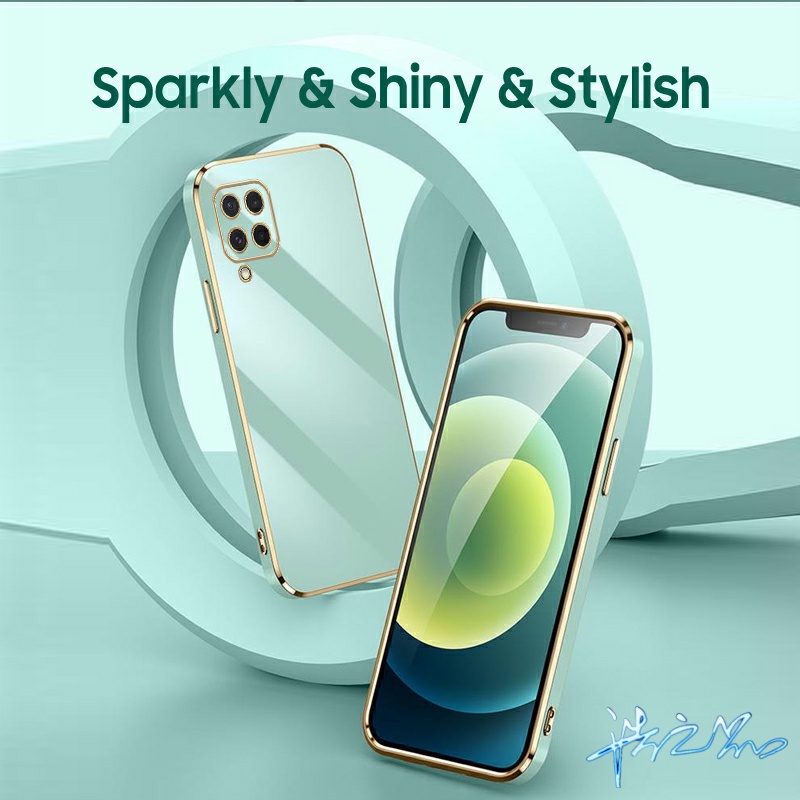 Ốp Điện Thoại Silicone Mềm Bảo Vệ Ống Kính 5 Màu Tùy Chọn Cho Samsung A12 M12 A22 A42 5G