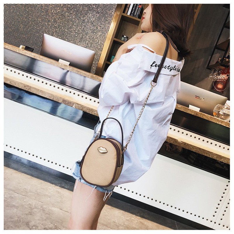 Túi Đeo Vai Mini Bằng Da Mềm Thiết Kế Đơn Giản