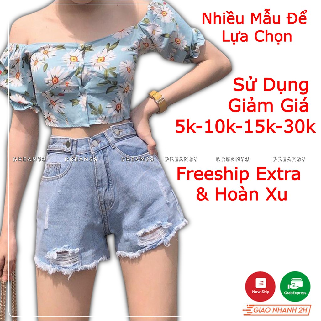 Quần Short Jeans Nữ Rách Nhẹ 2 Bên Cá Tính | Ảnh Thật | Quần Đùi jean Nữ OZ475