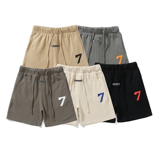 Quần Short Cotton Lưng Thun In Hình Số 7 Thời Trang Đi Biển Cho Nam Và Nữ