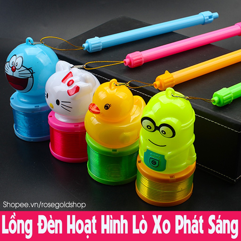 Lồng Đèn Lò Xo Hoạt Hình Phát Sáng Dễ Thương Cho Bé - Có Sẵn Pin