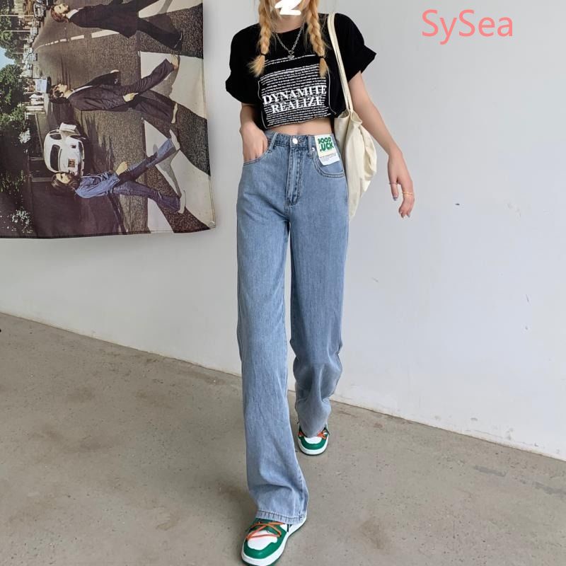 Quần Jean Lưng Cao Thời Trang Xuân Thu Hàn Quốc Cho Nữ