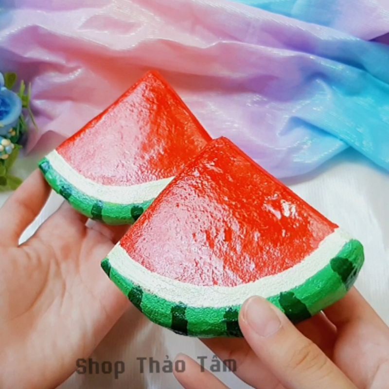 Squishy handmade dưa hấu ngày tết [Shop Thảo Tâm]