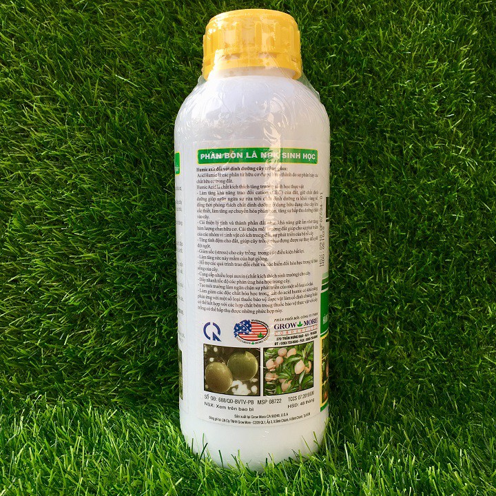 Phân bón hữu cơ cao cấp Growmore Acid Humic 322 chai 1 lít