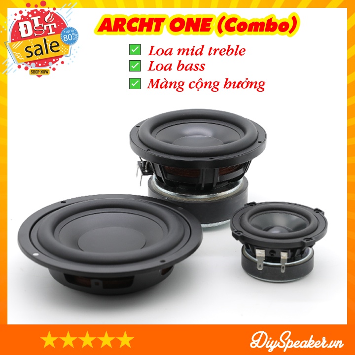 Bộ loa và cộng hưởng ARCHT ONE Sub 4,5 inch toàn dải 3 inch cộng hưởng 5 inch