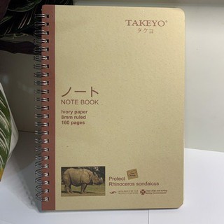 Sổ lò xo Takeyo khổ A6, A5, B5 160tr