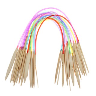 Bộ kim móc đan len thủ công bằng tre 18 cỡ dài 40cm