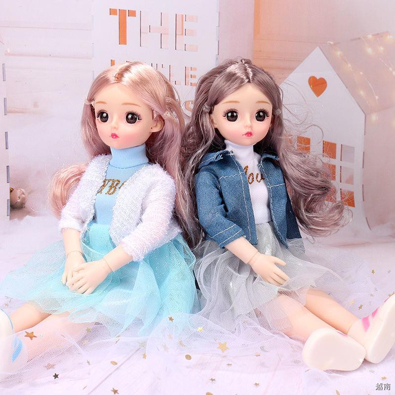 ⊕№◈bộ công chúa Barbie lớn 23 món đồ chơi trẻ em búp bê bjd màu đỏ quà sinh nhật bé gái