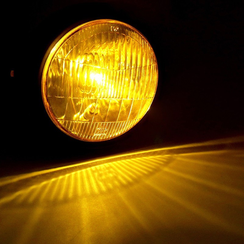 Mặt kính thay thế cho đèn pha xe máy độ CAFE RACER classic Su GN loại gáo đèn tròn 6,5 icnh