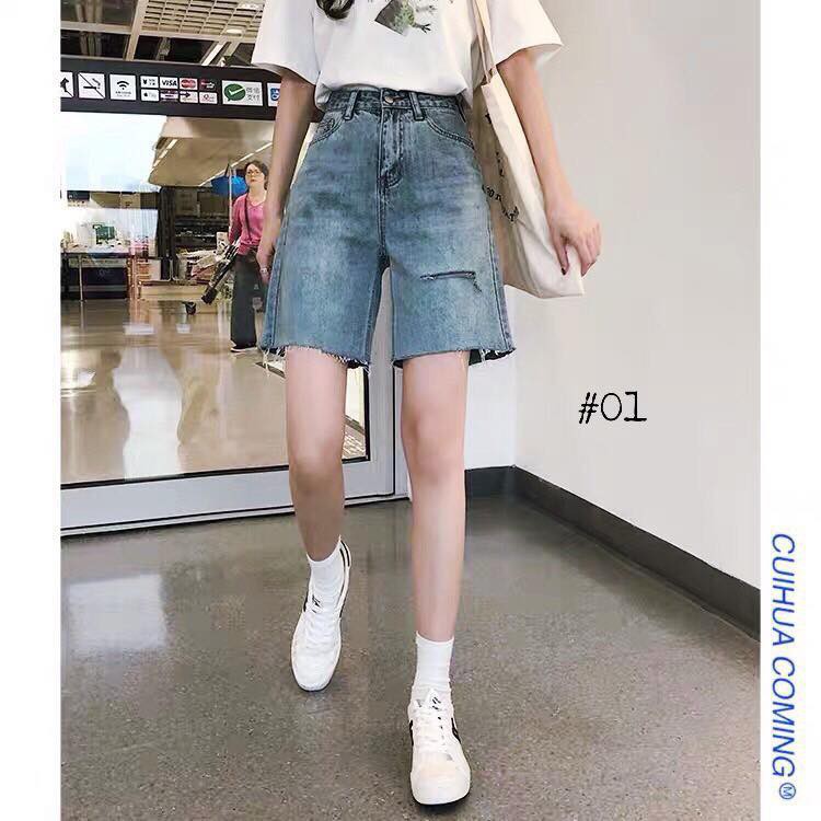 [ ĐẸP HƠN NGƯỜI YÊU CŨ!!! ] Quần shorts jean nữ lưng cao Ulzzang