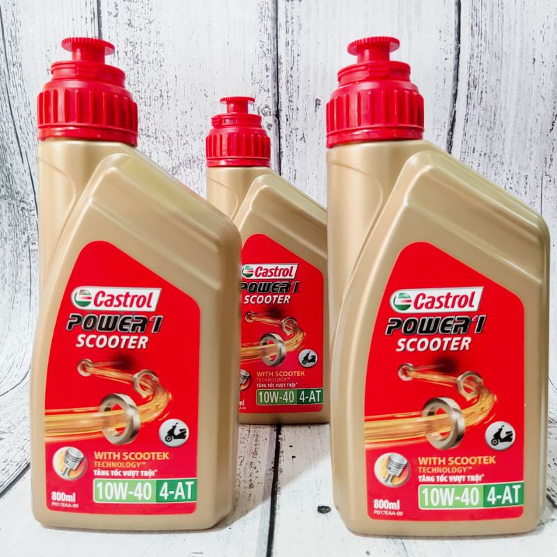 Dầu Nhớt - Dầu nhờn động cơ xe tay ga cao cấp Castrol power1 scooter 10w40