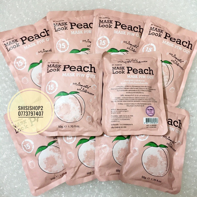 Gói ủ trái đào trắng da By Fonn Fonn Thái lan 50g