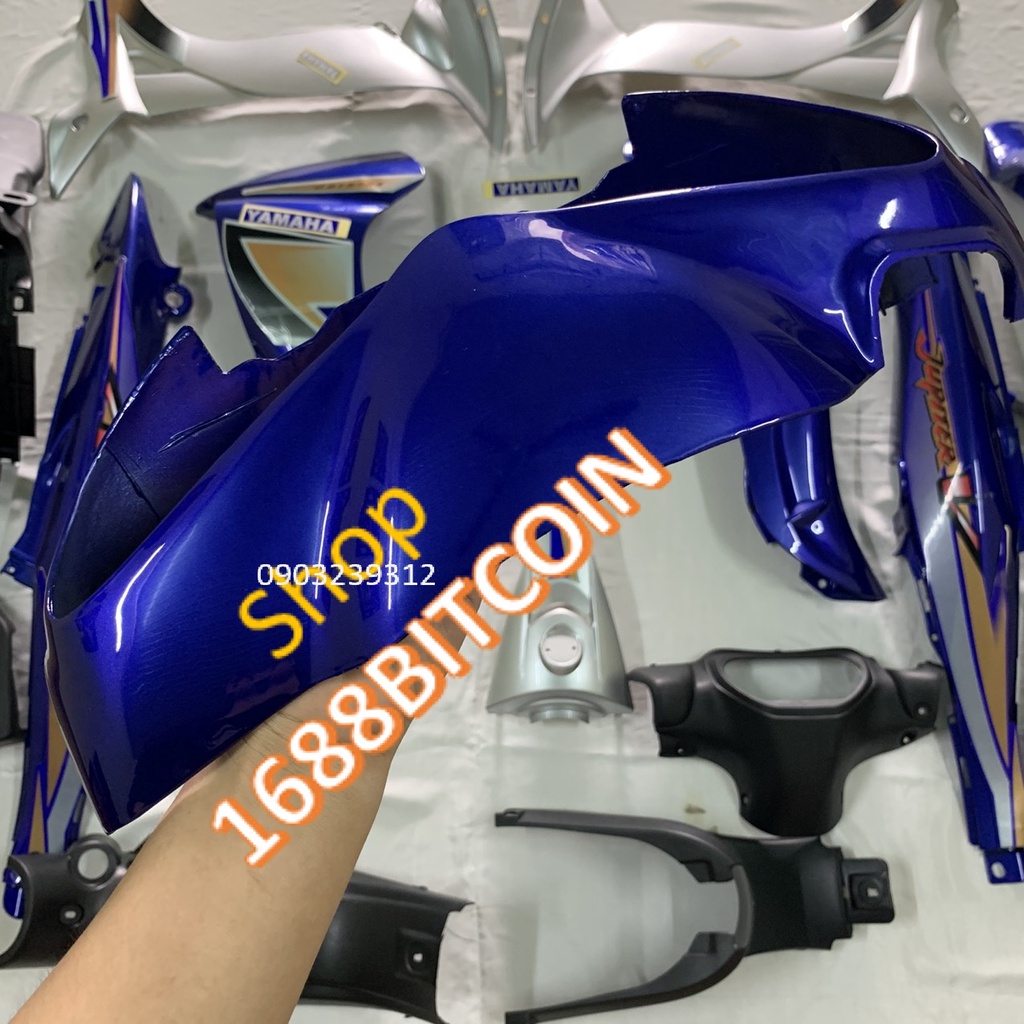 Dàn áo - Vỏ nhựa xe JUPITER V màu Xanh Dương, PHANH ĐĨA KHÍT  ,nhựa trắng nguyên sinh cao cấp