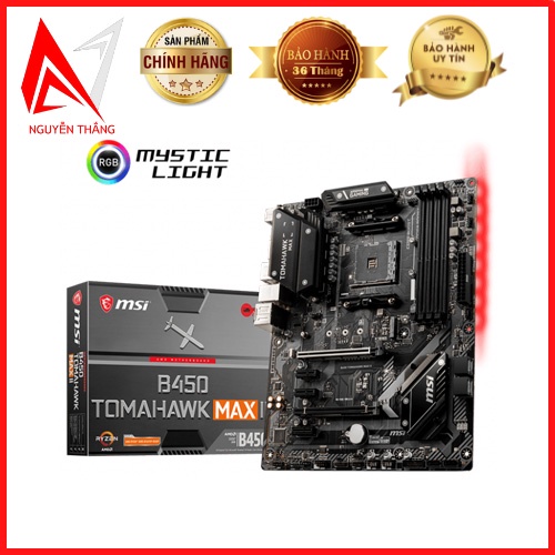 MAINBOARD BO MẠCH CHỦ MSI B450 TOMAHAWK MAX II NEW