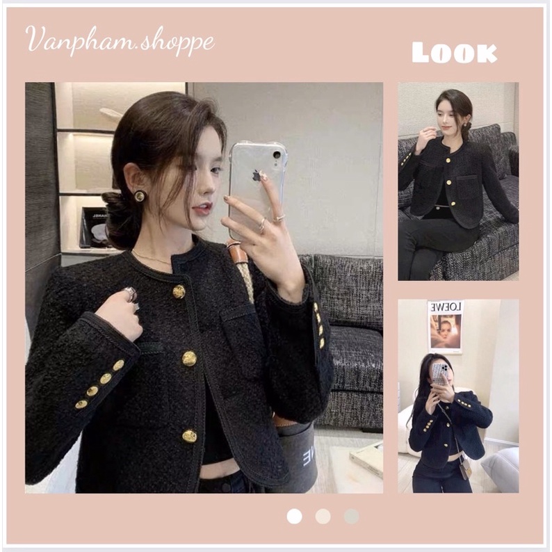 Áo dạ tweed thu đông( ảnh thật ở cuối) SẴN