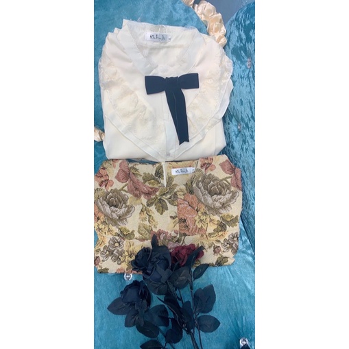 Set váy retro tiểu thư