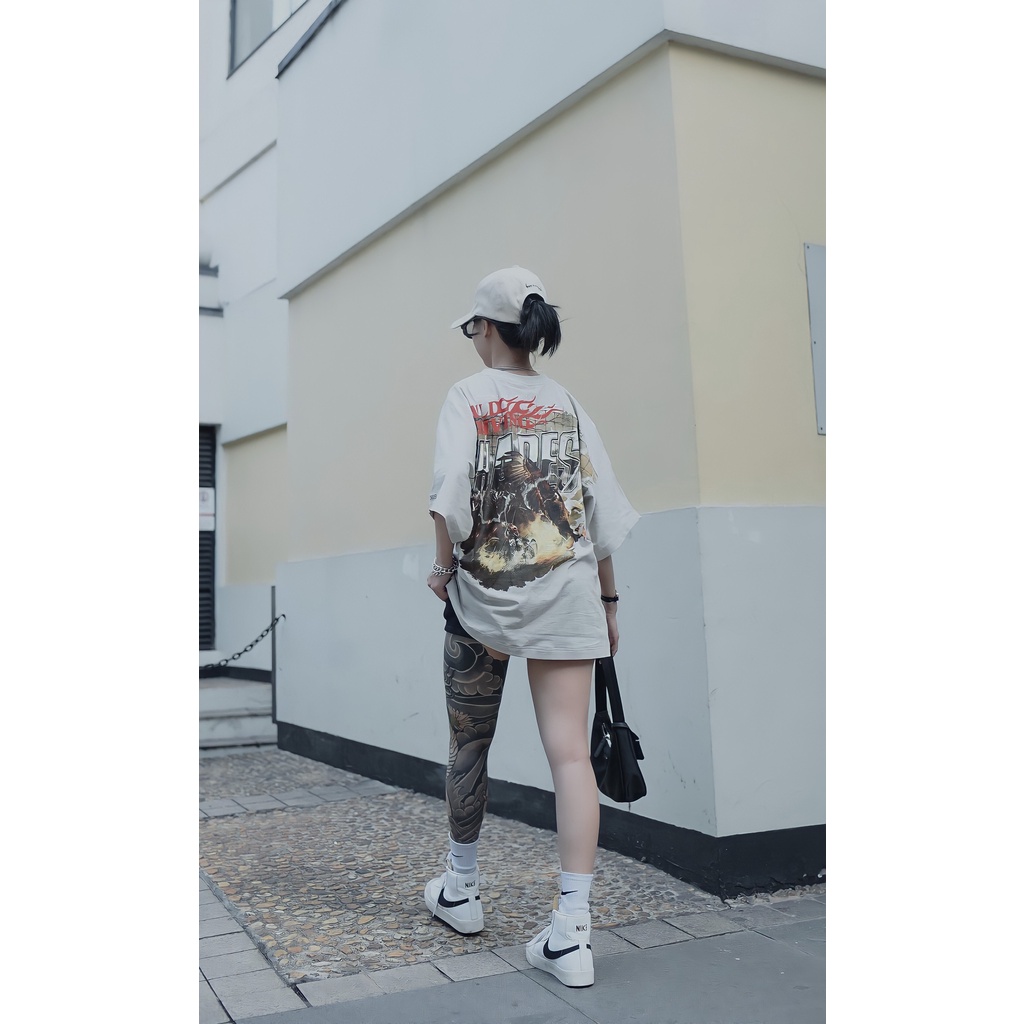 Áo Thun Tay Lỡ Unisex WILD DRIVING 100% Cotton HADES Brand Chính Hãng