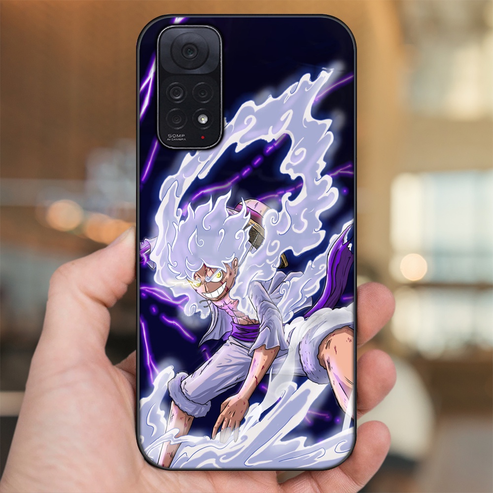 Ốp lưng Xiaomi Redmi Note 11, Note 11s viền đen in hình Luffy One Piece