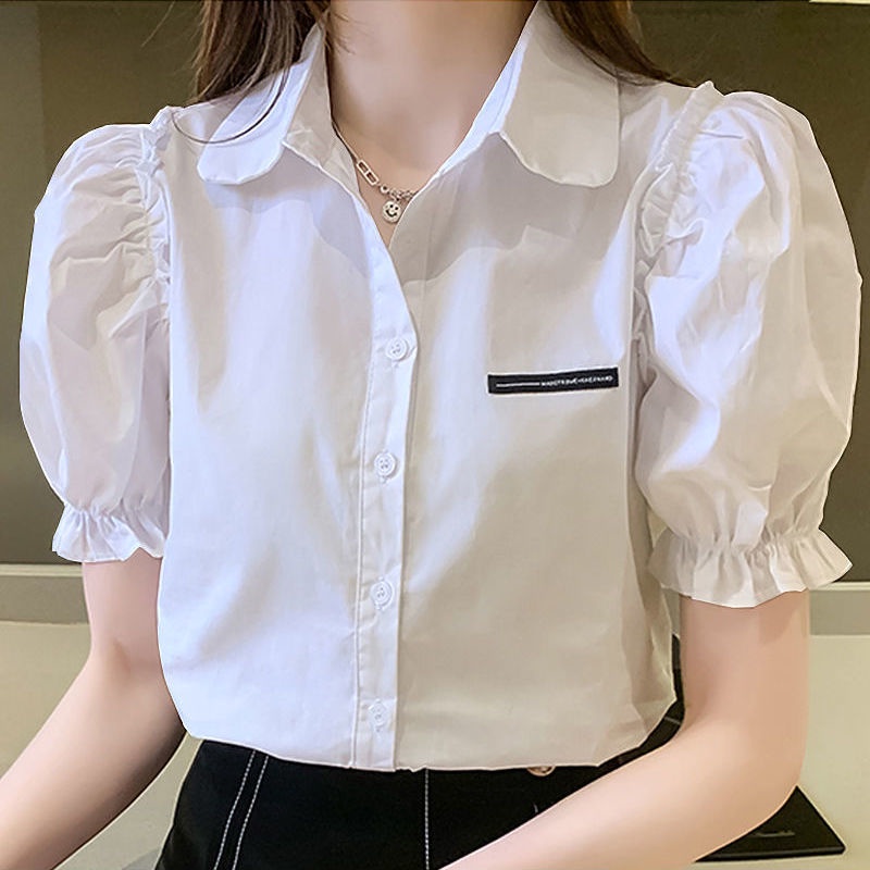 Áo Kiểu Tay Phồng Ngắn Nhiều Màu Thời Trang Mùa Hè Cho Nữ