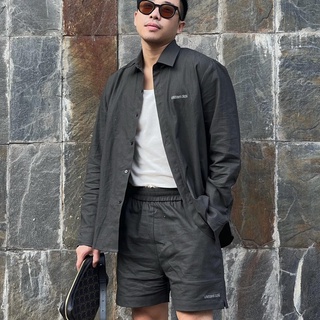 Quần shorts cạp chun UNCLE Dark Gray Jacques