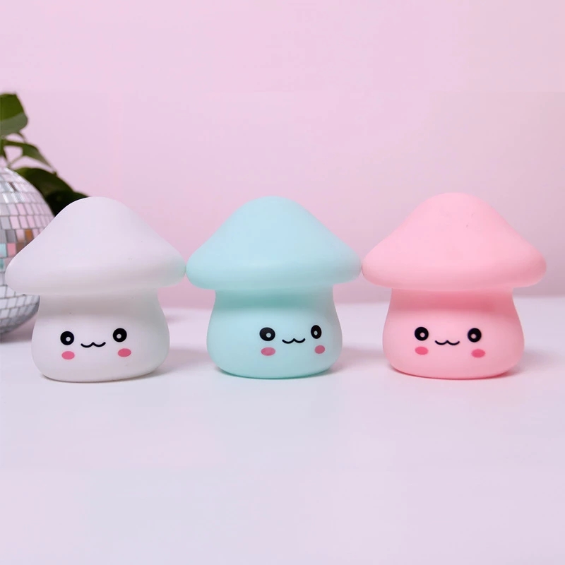 Đèn ngủ mini hình cây nấm nhiều màu tùy chọn xinh xắn
