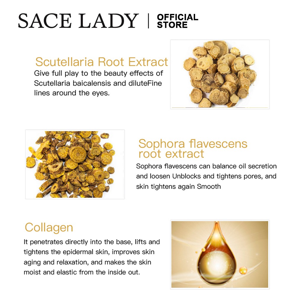 Mặt nạ mắt SACE LADY vàng 24K collagen loại bỏ quầng thâm / bọng mắt làm săn chắc da | BigBuy360 - bigbuy360.vn