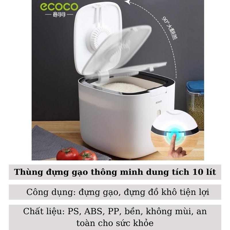 Thùng đựng gạo và ngũ cốc thông minh chống ẩm mốc côn trùng tiện dụng dung tích 10 lít
