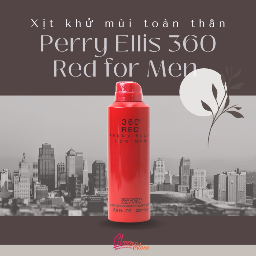 Xịt khử mùi toàn thân Perry Ellis 360 Red – 180ml