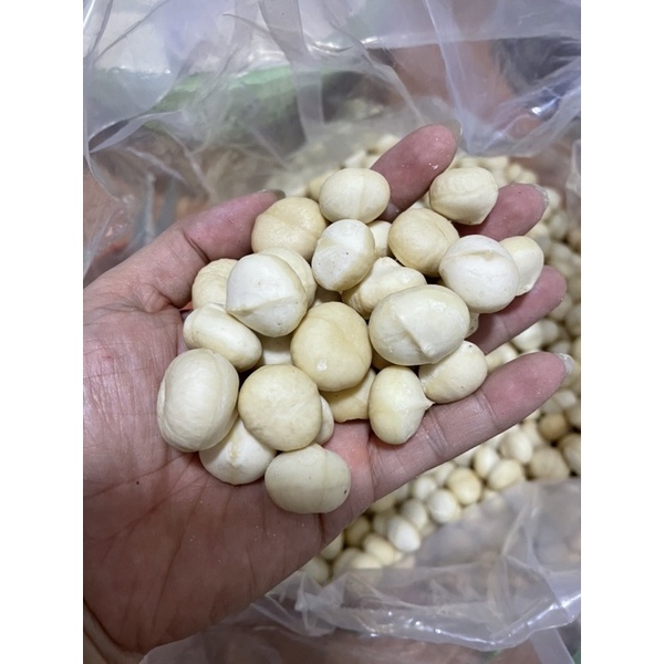 100gr nhân mắc ca chín nguyên hạt size to cam kết loại 1