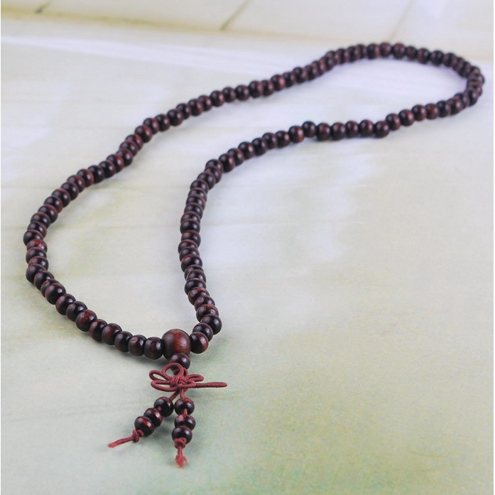 Chuỗi 108 hạt Rinhoo gỗ đàn hương tự nhiên 6mm