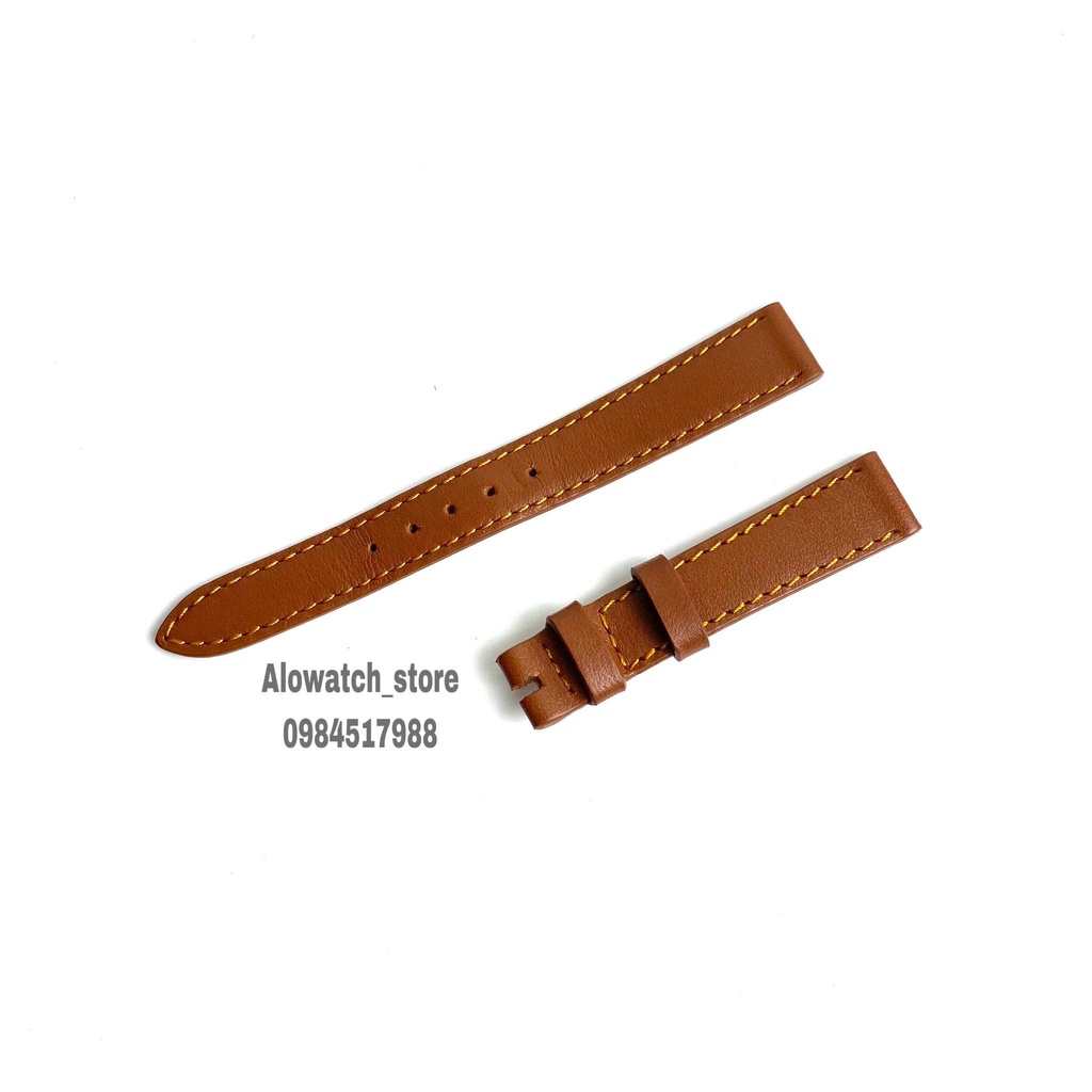 Dây da đồng hồ,dây da bò màu nâu đủ size