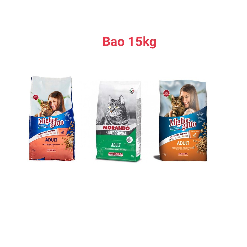 Hạt Morando Migliorgatto cho mèo trưởng thành bao 15kg
