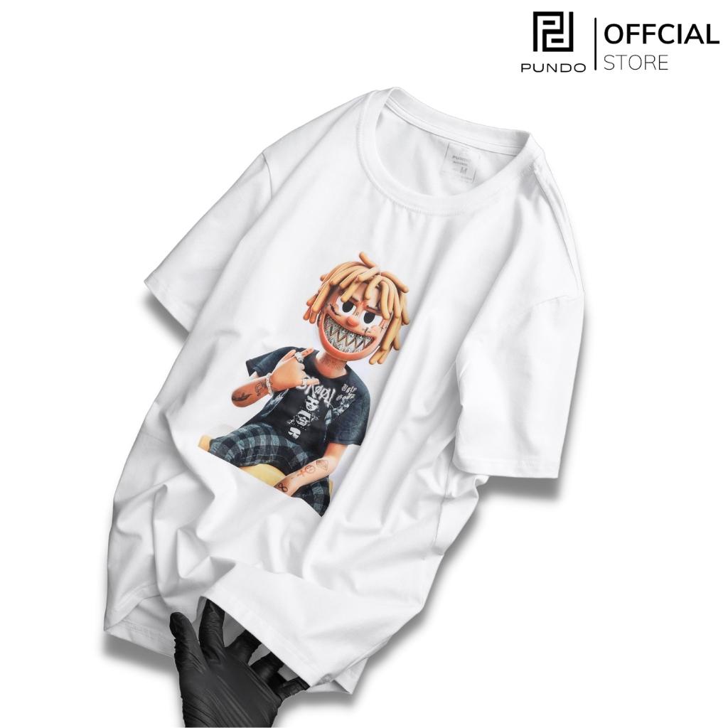 Áo thun nam cổ tròn tay ngắn , vải cotton cao cấp ,2 màu trắng đen size đến 85kg PUNDO ATPD50