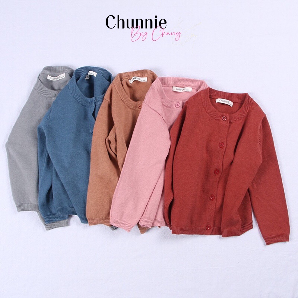 Áo khoác len mỏng cadigan thu đông bé trai bé gái CHUNNIE SHOP