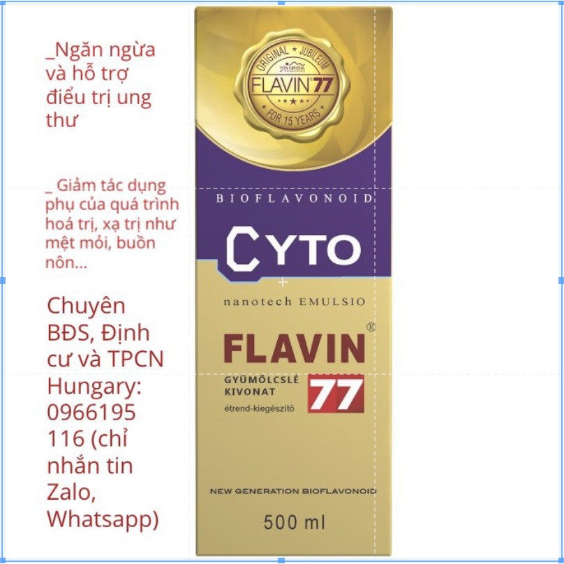 Flavin 77 Cyto Syrup 500ml - Nổi tiếng Hungary -Định.Cư/BĐS Hungary