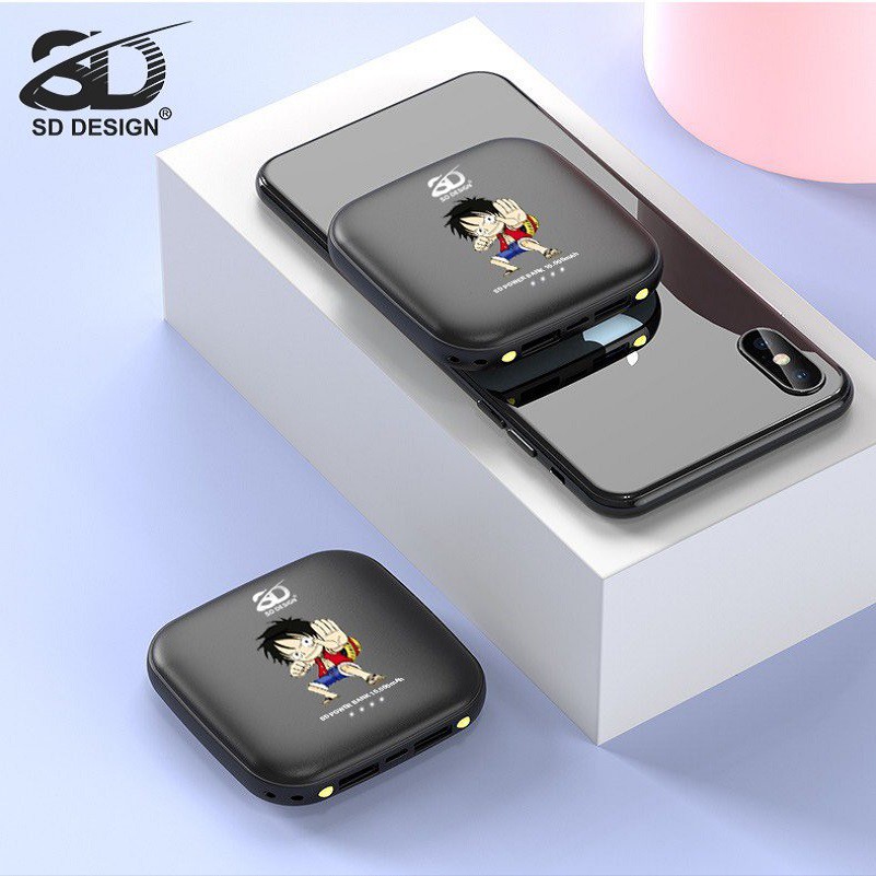 Pin Sạc Dự Phòng Chính Hãng G04 SD Design mini, Dung Lượng 10.000 Mah, bảo hành 12 tháng, thiết kế băt mắt, có đèn pin