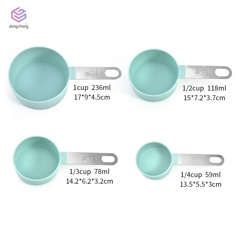 Bộ 4 Muỗng Đo Lường Bằng Thép Không Gỉ