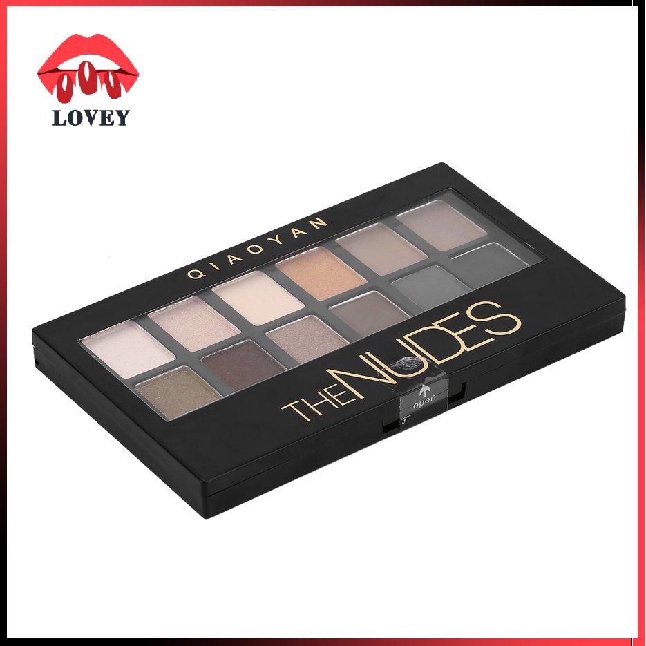 lovey★12 Colours  Pro Nude Makeup Palette Smoky Matte Glitter Version Eyeshadow