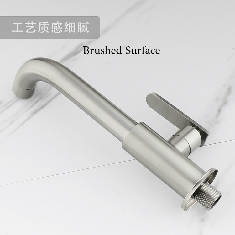 Vòi Nước Gắn Tường Nhà Tắm Bằng Thép Không Gỉ 304